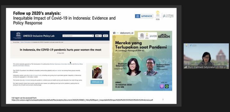 Seminar Reguler LD: Kerentanan di Masa COVID-19  dan Implikasinya terhadap Kebijakan Penanganan dan Pemulihan di Indonesia
